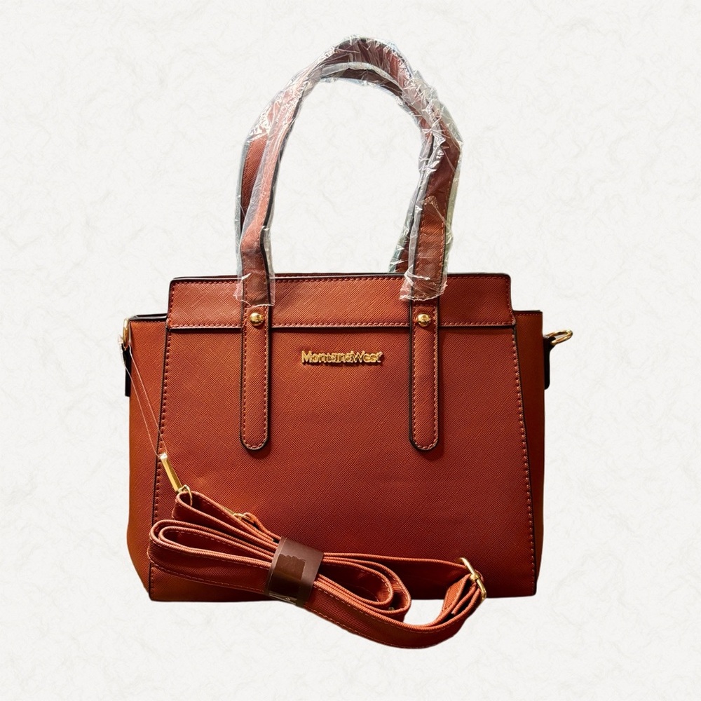Women's Brown Structured Tote Bag NWOT